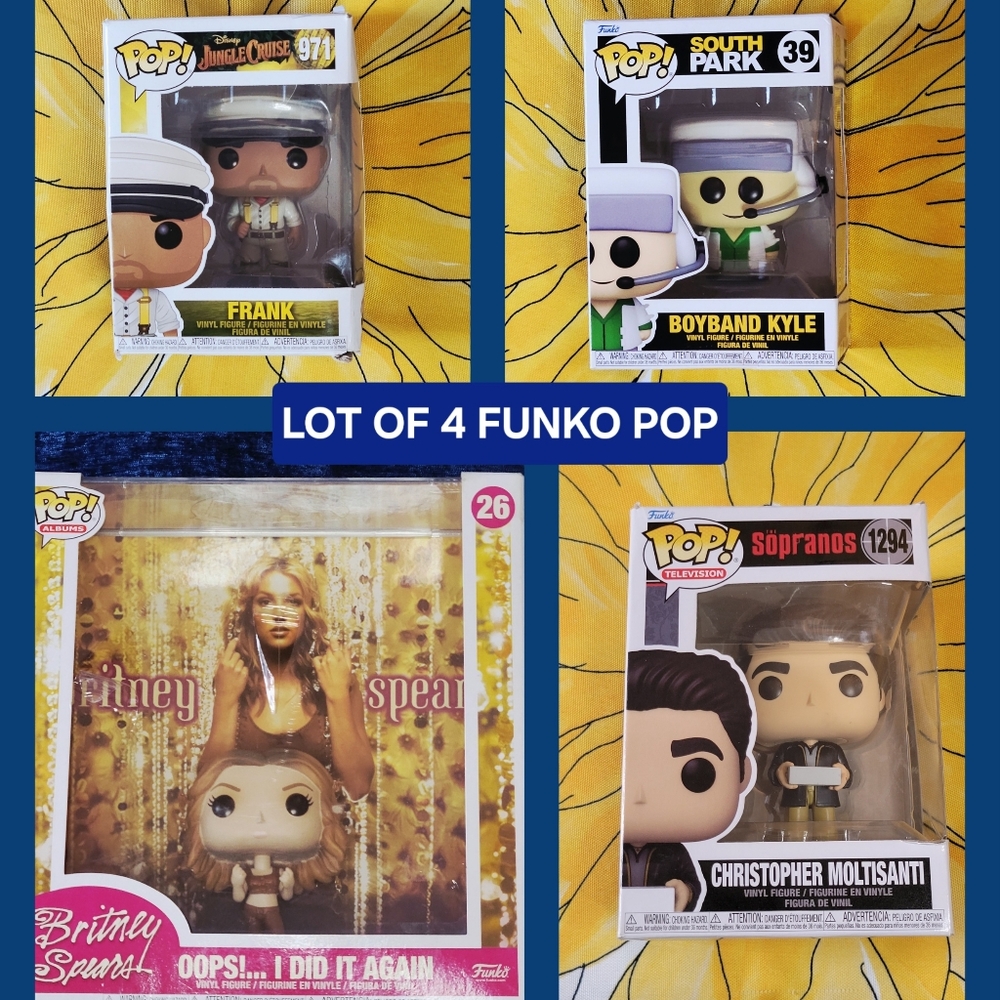 FUNKO POP  Vinyl Figures LOT of 4 NEW